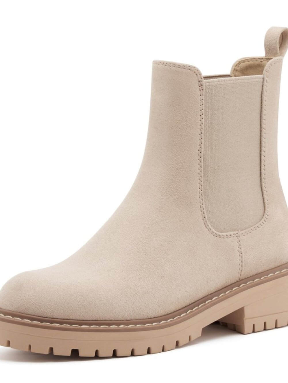 Women's Chelsea Boots Fashion Slip On Ankle Booties Casual Elastic Chunky Block